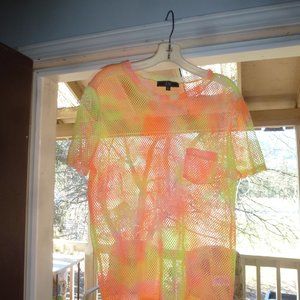 VIBE SWIM COVER nettled TOP, Tie DYE Sz Xl